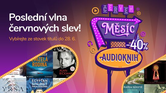 Poslední vlna 40% slev měsíce audioknih