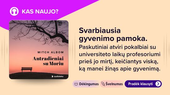 Naujiena audioknyga ANTRADIENIAI SU MORIU. Senatvė, jaunystė ir svarbiausia gyvenimo pamoka