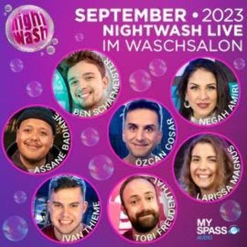 NightWash Live, September 2023 audiobook, Assane Badiane, Ben Schafmeister, Ivan Thieme, Larissa Magnus, Negah Amiri, Özcan Cosar, Tobi Freudenthal