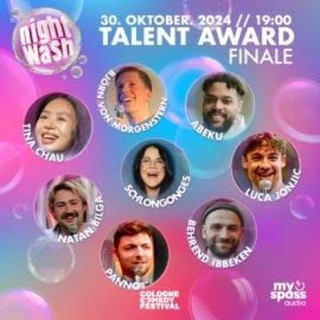 NightWash Live, Talent Award 2024 audiobook, Abeku, Behrend Ibbeken, Ben Schafmeister, Björn von Morgenstern, Luca Jonjic, Natan Bilga, Panno, Schlongonges, Tina Chau