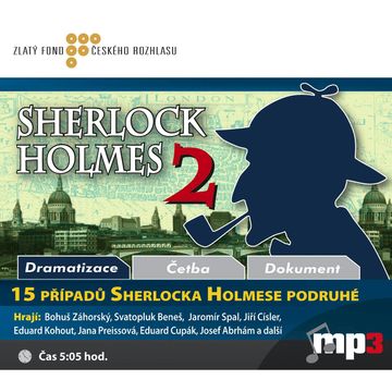 15 případů Sherlocka Holmese podruhé audiobook, Zdeněk Bidlo