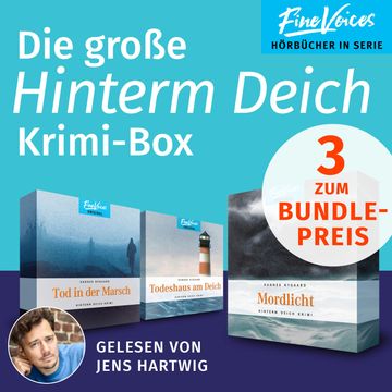 Die große Hinterm Deich Krimi-Box - Tod in der Marsch + Vom Himmel hoch + Mordlicht (Ungekürzt) audiobook, Hannes Nygaard