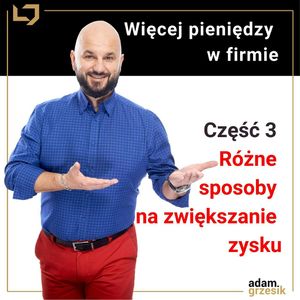 Więcej pieniędzy w firmie: Różne sposoby na zwiększenie zysku poza sprzedażą (Moduł 2 Lekcja 3) - odc.35, Adam Grzesik