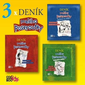 3x Deník malého poseroutky audiobook, Jeff Kinney