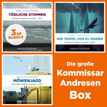 Die große Kommissar Andresen Box - Tödliche Stimmen, Der Teufel von St. Marien, Möwenjagd - Kommissar Andresen (Ungekürzt) audiobook, Jobst Schlennstedt