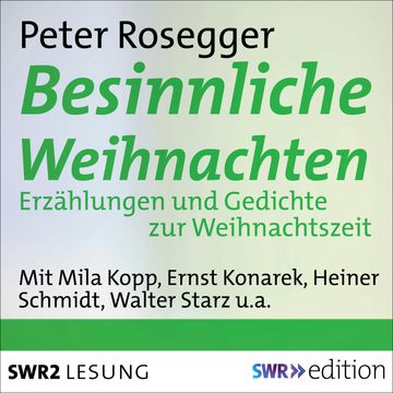 Besinnliche Weihnachten audiobook, Peter Rosegger