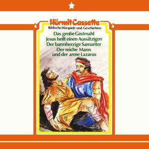 Das große Gastmahl • Jesus heilt einen Aussätzigen • Der barmherzige Samariter • Der reiche Mann und der arme Larazus, Peter van Woerden