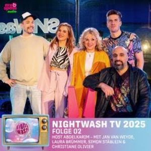 NightWash, Folge 2: NightWash TV 2025, Abdelkarim, Christiane Olivier, Jan van Weyde, Laura Brümmer, Simon Stäblein