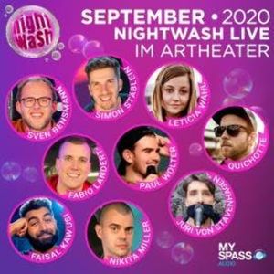 NightWash Live, September 2020, Fabio Landert, Faisal Kawusi, Juri von Stavenhagen, Leticia Wahl, Nikita Miller, Paul Wolter, Quichotte, Simon Stäblein, Sven Bensmann