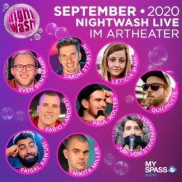NightWash Live, September 2020 audiobook, Fabio Landert, Faisal Kawusi, Juri von Stavenhagen, Leticia Wahl, Nikita Miller, Paul Wolter, Quichotte, Simon Stäblein, Sven Bensmann